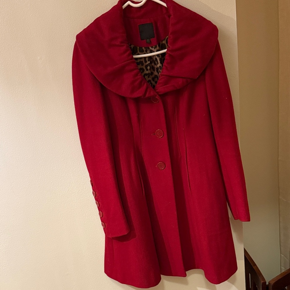 Elegant Red Women's Coat